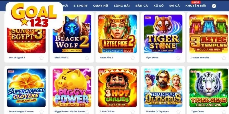 Hình ảnh đại diện bài viết BNG Slots Game tại Goal123, minh họa đa dạng trò chơi quay hũ